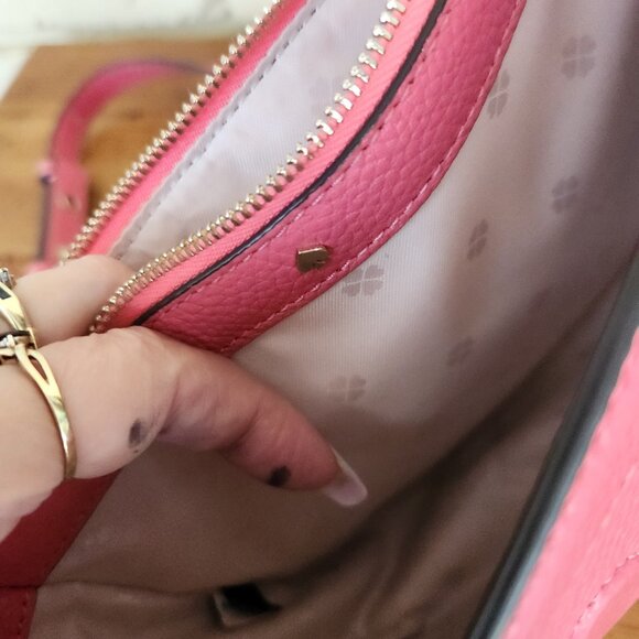 Nwot Kate Spade Knox Coral Leather Crossbody Bag Purse - Picture 10 of 10